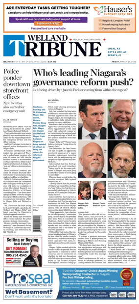 Cover of The Welland Tribune