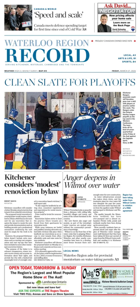 Cover of Waterloo Region Record