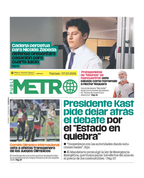 Cover of Publimetro Chile