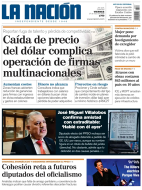 Cover of La Nacion (Costa Rica)