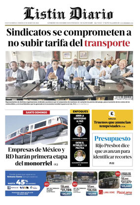 Cover of Listin Diario