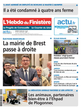 Cover of L'Hebdo du Finistere - Le Progres de Cornouaille Le Courrier du Leon