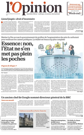 Cover of L'Opinion