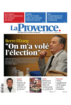 Cover of La Provence Martigues-Istres-Vitrolles-Marignane