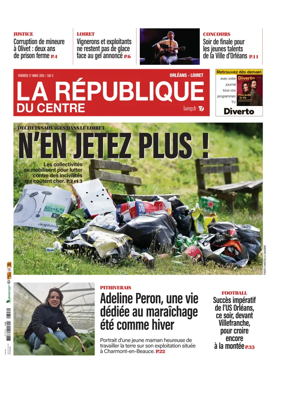Cover of La Republique du Centre (Orleans - Loiret))