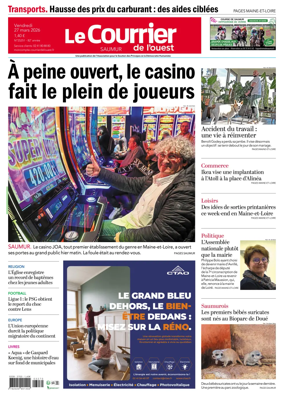 Cover of Le Courrier de l’Ouest (Saumur)