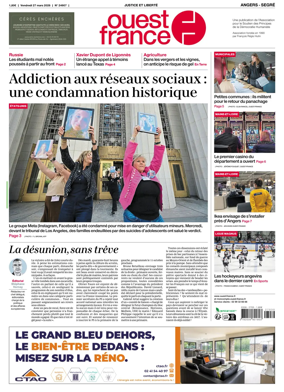 Cover of Ouest France (Angers / Segre)