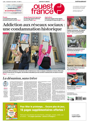 Cover of Ouest France (Chateaubriant)
