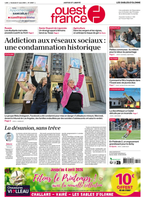 Cover of Ouest France (Les Sables-d'Olonne)