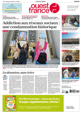 Cover of Ouest France (Manche)