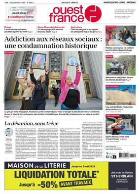 Cover of Ouest France (Nantes Nord-Loire - Ancenis)