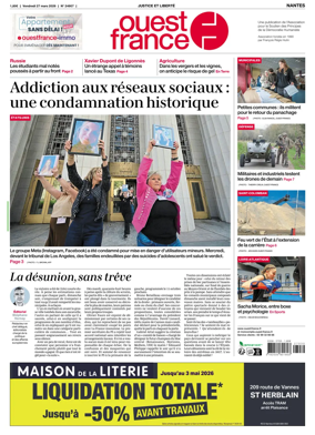 Cover of Ouest France (Nantes)
