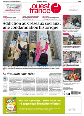 Cover of Ouest France (Orne)