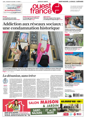 Cover of Ouest France (Saint-Nazaire La Baule Guerande)