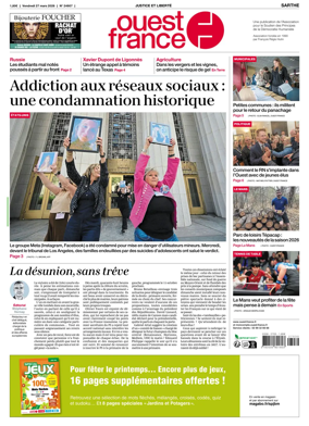 Cover of Ouest France (Sarthe)