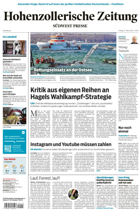 Cover of Hohenzollerische Zeitung