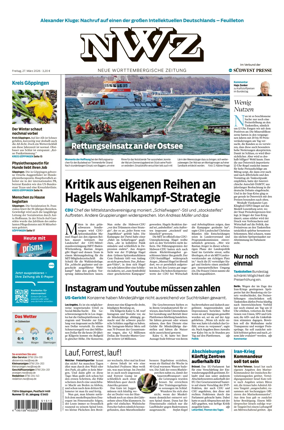 Cover of NWZ – Neue Wurttembergische Zeitung