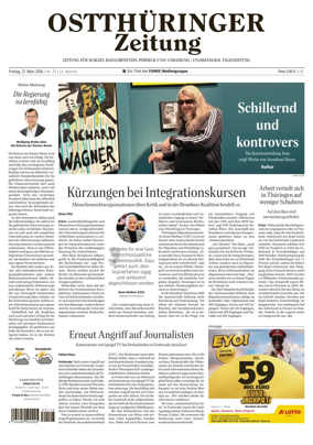 Cover of Ostthuringer Zeitung (Posneck)