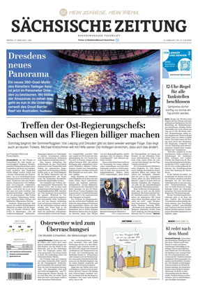 Cover of Sachsische Zeitung (Hoyerswerda)