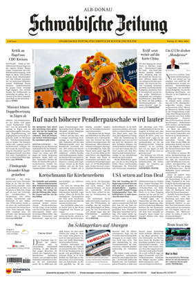 Cover of Schwabische Zeitung (Alb-Donau)
