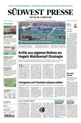 Cover of SUDWEST PRESSE - Neckar-Chronik