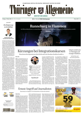 Cover of Thuringer Allgemeine (Arnstadt und Ilmenauz)