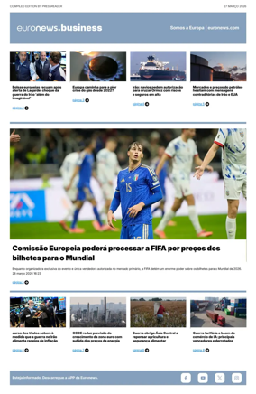 Cover of Euronews Business (Portuguese)