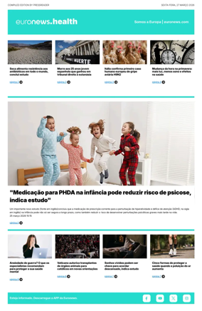 Cover of Euronews Health (Portuguese)