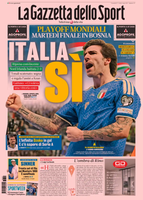 Cover of La Gazzetta dello Sport