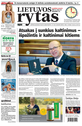 Cover of Lietuvos Rytas