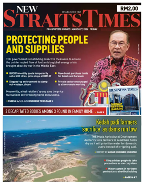 Cover of New Straits Times
