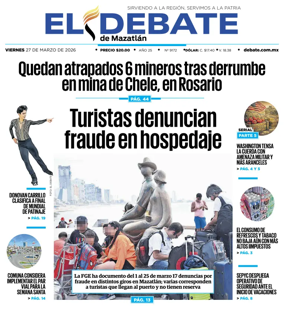 Cover of El Debate de Mazatlan