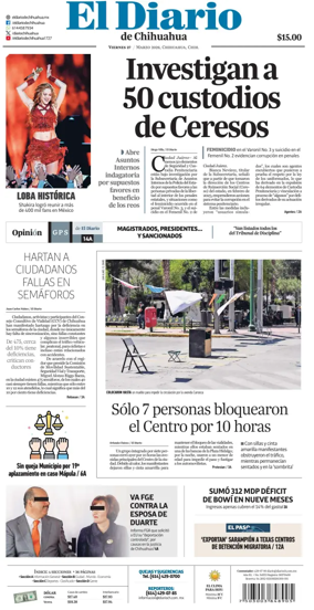 Cover of El Diario de Chihuahua