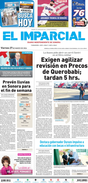Cover of El Imparcial
