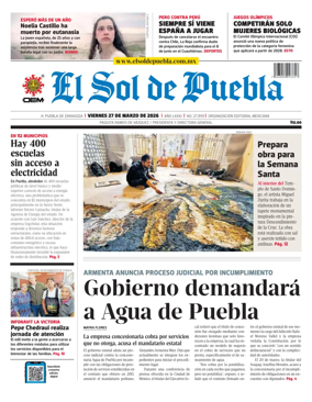 Cover of El Sol de Puebla