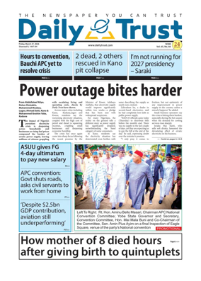 Cover of Daily Trust
