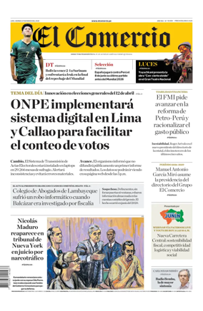 Cover of Diario El Comercio