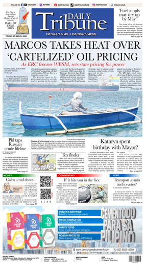 Cover of Daily Tribune (Philippines)