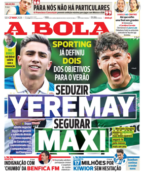 Cover of A BOLA (Portuguese)