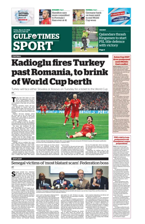 Cover of Gulf Times Sport