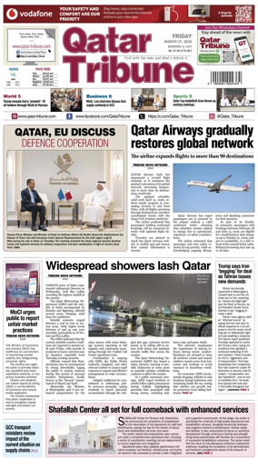 Cover of Qatar Tribune