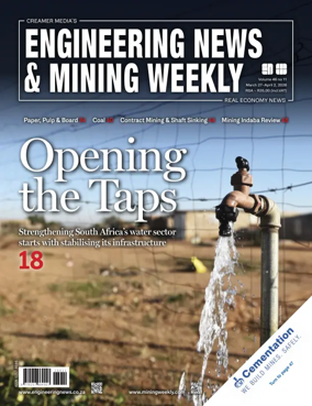 Cover of Engineering News and Mining Weekly