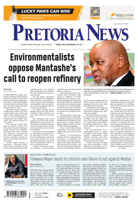 Cover of Pretoria News