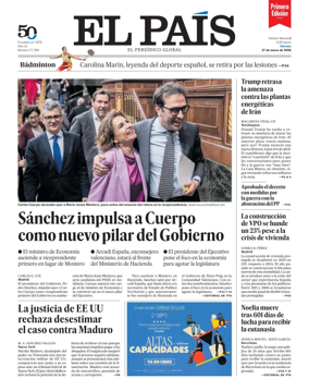 Cover of EL PAIS primera edicion