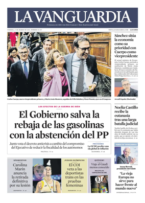 Cover of La Vanguardia