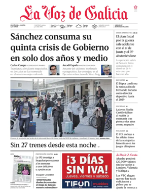 Cover of La Voz de Galicia (A Coruna)