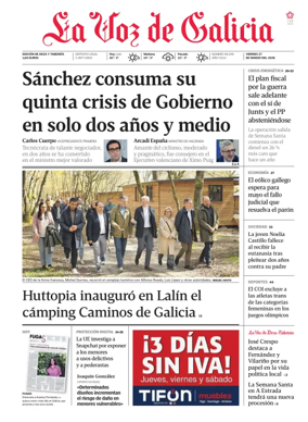 Cover of La Voz de Galicia (Deza)