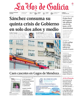 Cover of La Voz de Galicia (Pontevedra)