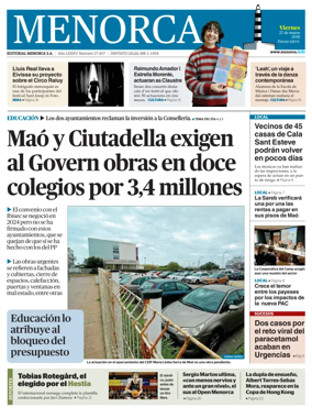 Cover of Menorca Diario Insular