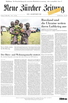 Cover of Neue Zurcher Zeitung